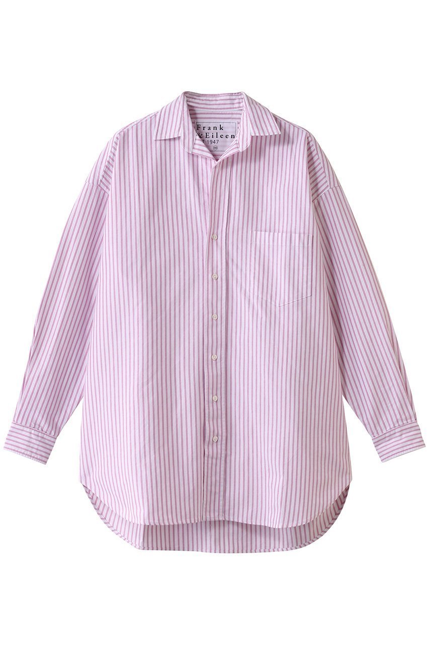 【フランク&アイリーン/Frank&Eileen】のSHIRLEY イタリアンオックスフォード ダークピンクストライプシャツ 人気、トレンドファッション・服の通販 founy(ファニー) 　ファッション　Fashion　レディースファッション　Fashion for Women　トップス・カットソー　Cut & Sew Tops　シャツ・ブラウス・オフィスカジュアル　Elegant Blouses & Button-Ups　ショルダー　Shoulder, Shoulder Strap　ストライプ　Stripe, Striped Pattern　スリーブ　Sleeve, Long Sleeve / Short Sleeve　ドロップ　Drop Shoulder, Dropped Style　ビッグ　Big, Oversized　ロング　Long, Long-Length　今季　This Season, Current Season　夏　Summer　春　Spring　S/S・春夏　SS, Spring/Summer, Warm Season　羽織　Haori, Light Jacket　 other-1|ID: prp329100004446184 ipo3291000000032850589