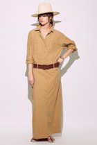 【ブリル/BRILL】のロングシャツワンピース ベージュ|ID: prp329100004446186 ipo3291000000036064873