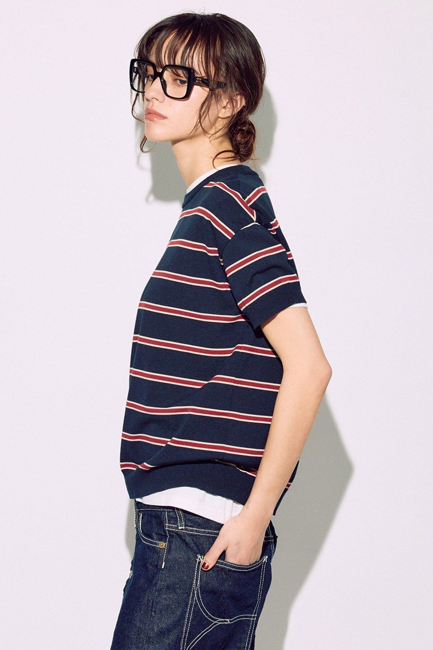 【ブリル/BRILL】のマルチボーダークルーネックプルオーバー 人気、トレンドファッション・服の通販 founy(ファニー) 　ファッション　Fashion　レディースファッション　WOMEN　トップス・カットソー　Tops/Tshirt　シャツ/ブラウス　Shirts/Blouses　ロング / Tシャツ　T-Shirts　プルオーバー　Pullover　カットソー　Cut and Sewn　おすすめ　Recommend　インナー　Inner　ショート　Short　ストレッチ　Stretch　スリーブ　Sleeve　ボーダー　Border　other-2|ID: prp329100004446187 ipo3291000000031254701