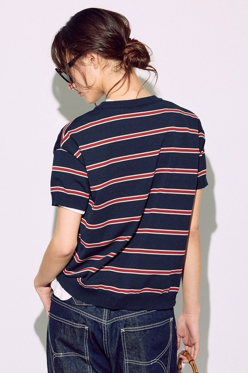 【ブリル/BRILL】のマルチボーダークルーネックプルオーバー 人気、トレンドファッション・服の通販 founy(ファニー) 　ファッション　Fashion　レディースファッション　WOMEN　トップス・カットソー　Tops/Tshirt　シャツ/ブラウス　Shirts/Blouses　ロング / Tシャツ　T-Shirts　プルオーバー　Pullover　カットソー　Cut and Sewn　おすすめ　Recommend　インナー　Inner　ショート　Short　ストレッチ　Stretch　スリーブ　Sleeve　ボーダー　Border　other-3|ID: prp329100004446187 ipo3291000000031254703