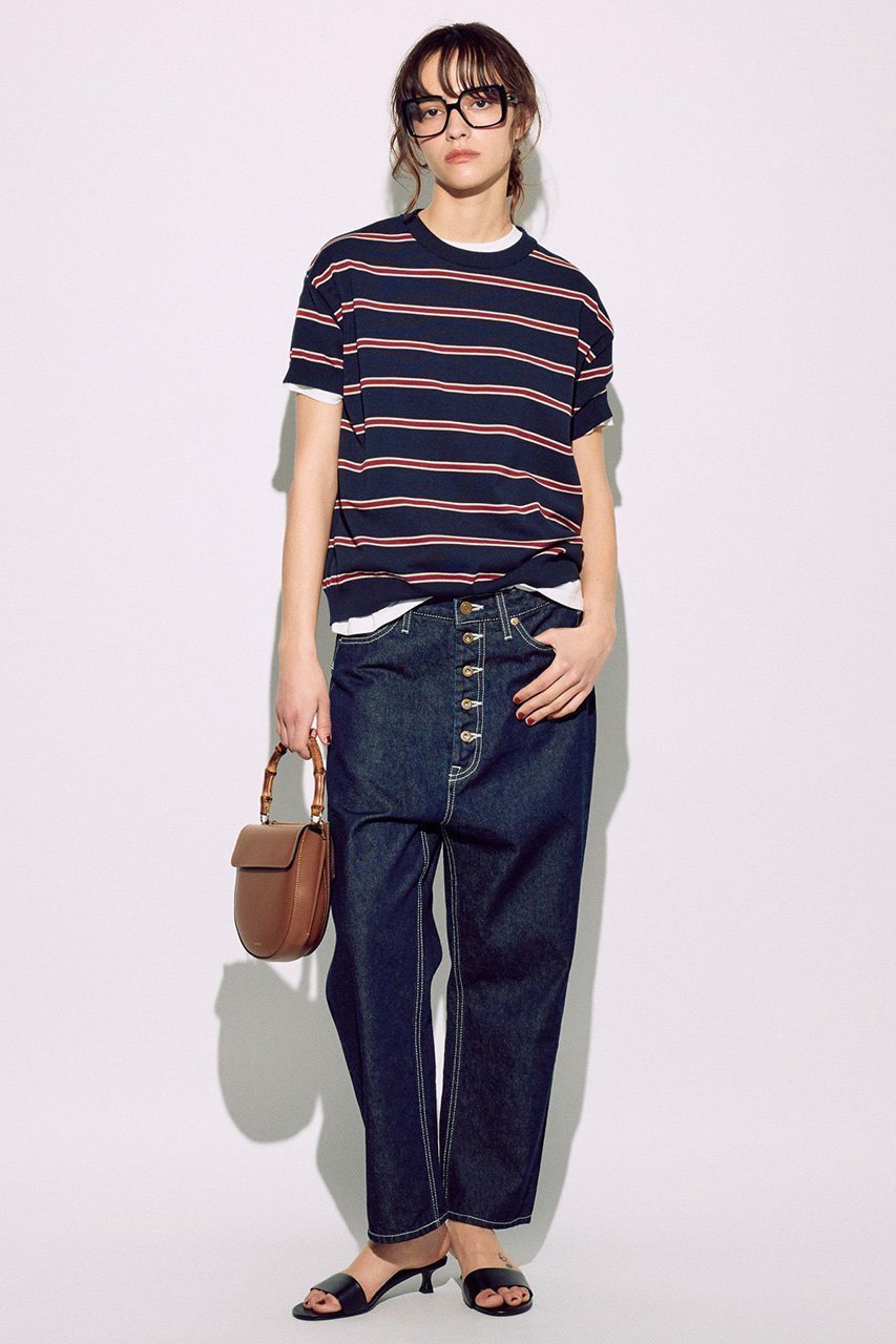 【ブリル/BRILL】のマルチボーダークルーネックプルオーバー 人気、トレンドファッション・服の通販 founy(ファニー) 　ファッション　Fashion　レディースファッション　WOMEN　トップス・カットソー　Tops/Tshirt　シャツ/ブラウス　Shirts/Blouses　ロング / Tシャツ　T-Shirts　プルオーバー　Pullover　カットソー　Cut and Sewn　おすすめ　Recommend　インナー　Inner　ショート　Short　ストレッチ　Stretch　スリーブ　Sleeve　ボーダー　Border　other-4|ID: prp329100004446187 ipo3291000000031254705