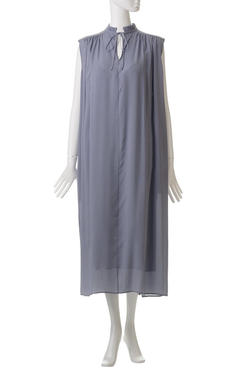 【ベイジ,/BEIGE,】のMUSCARI(ムスカリ)/ソフトシルクスキッパードレス 人気、トレンドファッション・服の通販 founy(ファニー) 　ファッション　Fashion　レディースファッション　WOMEN　ワンピース　Dress　ドレス　Party Dresses　チュニック　Tunic　エレガント 上品　Elegant　ギャザー　Gather　シルク　Silk　シンプル　Simple　スキッパー　Skipper　チュニック　Tunic　ドレス　Dress　リボン　Ribbon　ロング　Long　other-2|ID: prp329100004446189 ipo3291000000031254713
