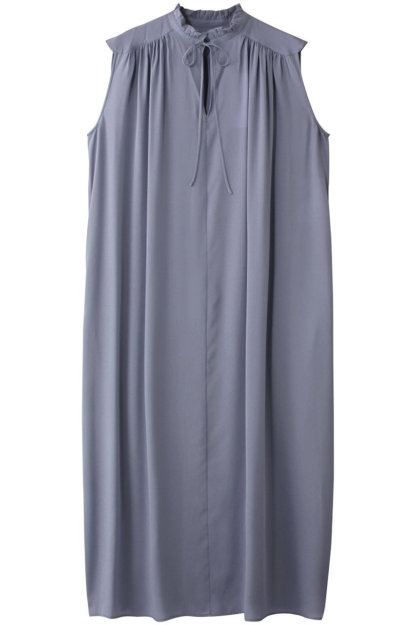 【ベイジ,/BEIGE,】のMUSCARI(ムスカリ)/ソフトシルクスキッパードレス インテリア・キッズ・メンズ・レディースファッション・服の通販 founy(ファニー) 　ファッション　Fashion　レディースファッション　Fashion for Women　ワンピース　Dresses　フォーマル・パーティードレス・結婚式用ドレス　Elegant & Casual Dresses　チュニック　Tunic Tops & Dresses　エレガント 上品　Elegant　ギャザー　Gathered, Ruffled　シルク　Silk, 100% Silk　シンプル　Simple, Minimal　スキッパー　Skipper, Open Collar　チュニック　Tunic, Long Top　ドレス　Dress, One-Piece　リボン　Ribbon, Bow　ロング　Long, Long-Length　Antique Blue|ID: prp329100004446189 ipo3291000000032868803