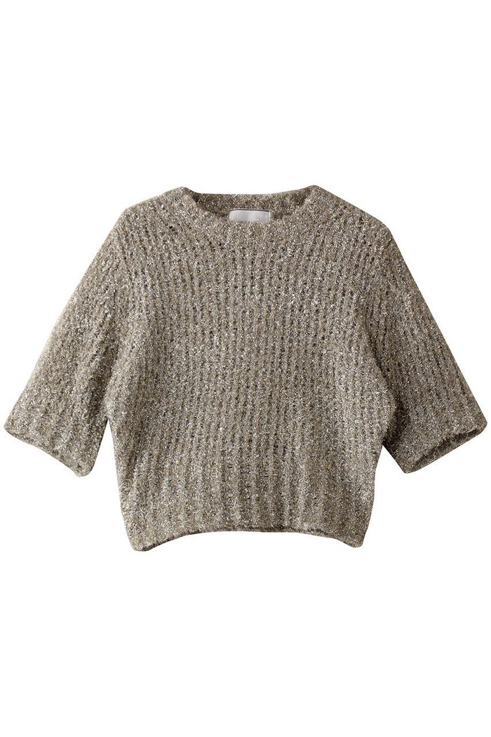 【ベイジ,/BEIGE,】のTRITOMA(トリトマ)/ラメクルーネック半袖ニット インテリア・キッズ・メンズ・レディースファッション・服の通販 founy(ファニー) https://founy.com/ ファッション Fashion レディースファッション WOMEN トップス・カットソー Tops/Tshirt ニット Knit Tops プルオーバー Pullover エレガント 上品 Elegant コンパクト Compact ショート Short シンプル Simple デニム Denim 半袖 Short Sleeve |ID: prp329100004446191 ipo3291000000031077530