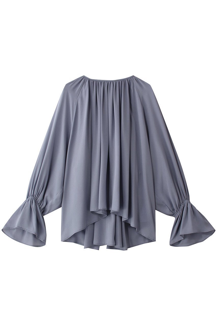 【ベイジ,/BEIGE,】のMUSCARI(ムスカリ)/ソフトシルクキャンディースリーブブラウス インテリア・キッズ・メンズ・レディースファッション・服の通販 founy(ファニー) 　ファッション　Fashion　レディースファッション　Fashion for Women　トップス・カットソー　Cut & Sew Tops　シャツ・ブラウス・オフィスカジュアル　Elegant Blouses & Button-Ups　エレガント 上品　Elegant　シルク　Silk, 100% Silk　シンプル　Simple, Minimal　スリーブ　Sleeve, Long Sleeve / Short Sleeve　ドレープ　Drape, Draping Fabric　ボトム　Bottoms, Lower Wear　ロング　Long, Long-Length　Antique Blue|ID: prp329100004446193 ipo3291000000032850542