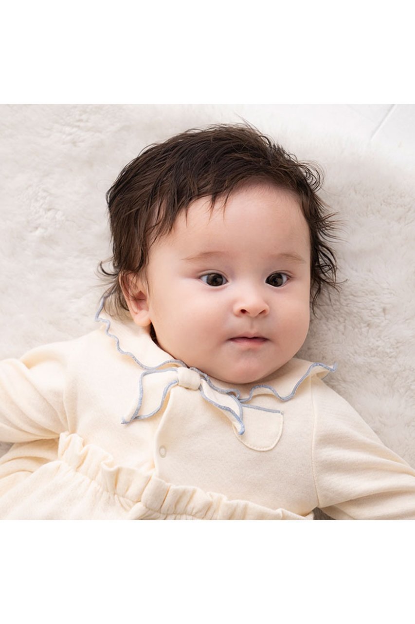 【ポプキンズ/POMPKINS / KIDS】の【BABY】コットンフライス2wayドレス 人気、トレンドファッション・服の通販 founy(ファニー) 　ファッション　Fashion　キッズファッション　Fashion for Kids　ワンピース　Dresses　なめらか　Smooth, Silky Texture　ドレス　Dress, One-Piece　バルーン　Balloon, Balloon Silhouette　フェミニン　Feminine, Girly　フリル　Frill, Ruffle　ベビー　Baby, Babywear　リボン　Ribbon, Bow　ロンパース　Romper, Jumpsuit　other-8|ID: prp329100004446198 ipo3291000000036192637