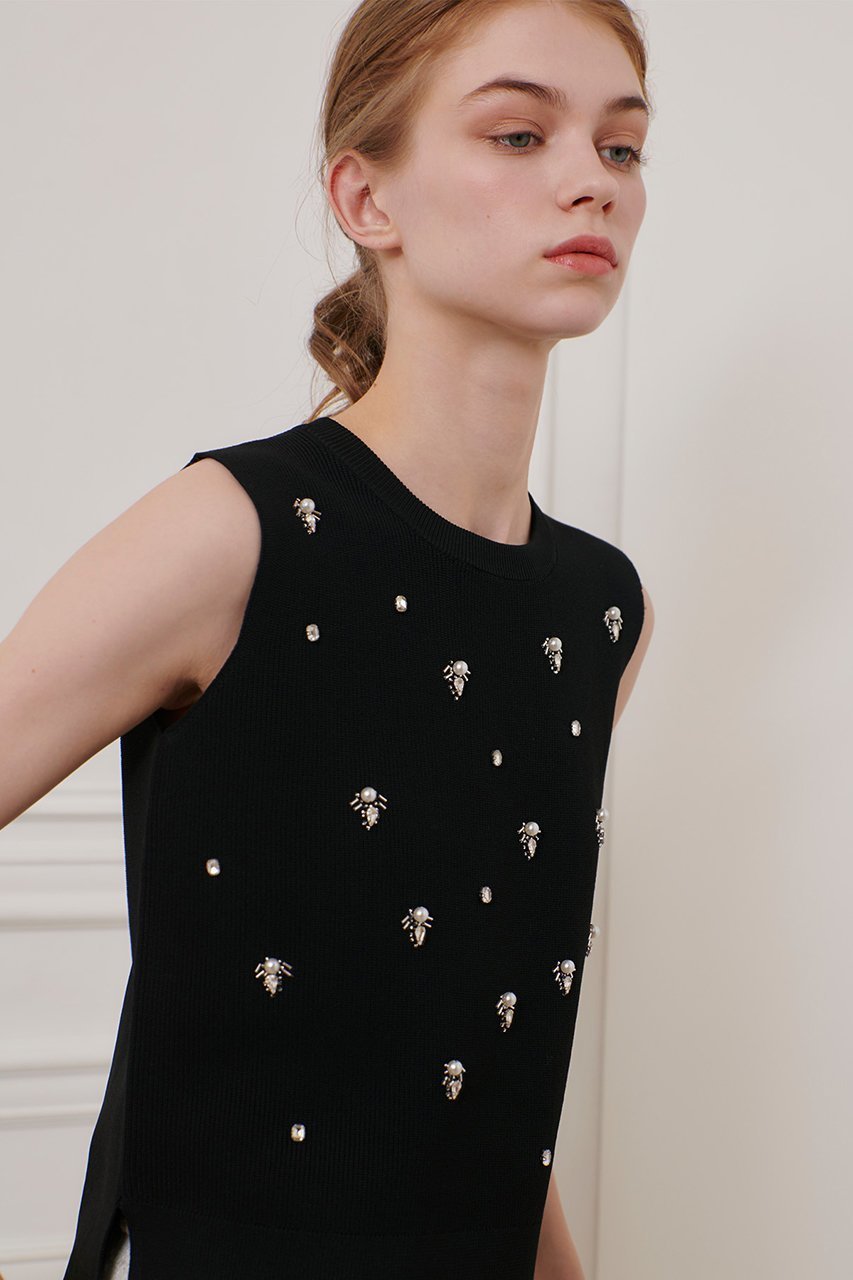 【アルアバイル/allureville】の【Loulou Willoughby】ジュエルプルオーバー 人気、トレンドファッション・服の通販 founy(ファニー) 　ファッション　Fashion　レディースファッション　WOMEN　トップス・カットソー　Tops/Tshirt　ニット　Knit Tops　プルオーバー　Pullover　おすすめ　Recommend　インナー　Inner　コンパクト　Compact　シンプル　Simple　ジャケット　Jacket　ジュエル　Jewel　バランス　Balance　ビジュー　Bijou　フィット　Fit　エレガント 上品　Elegant　other-6|ID: prp329100004446205 ipo3291000000031369528