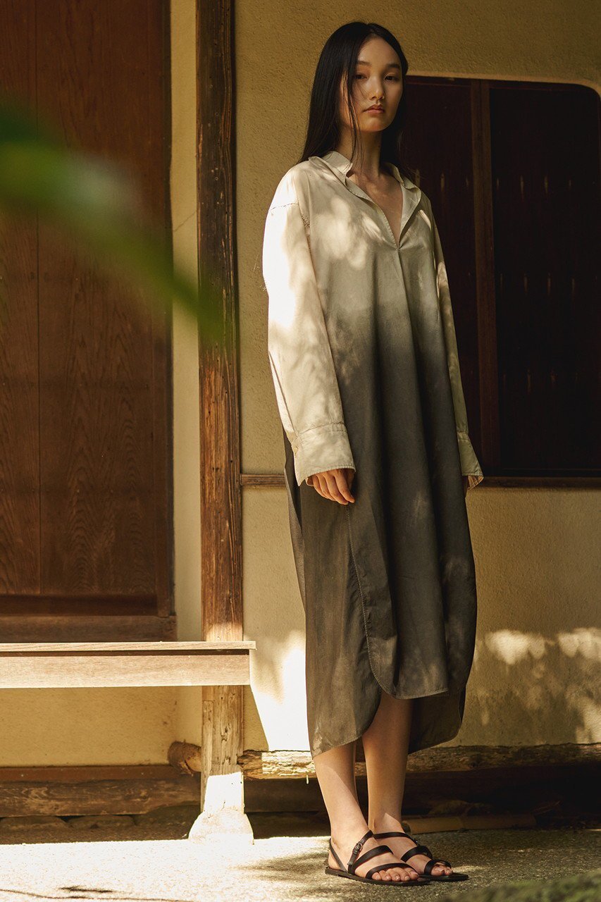 【セアン/SCEARN】のCOTTON SILK TYPEWRITER WITH SUMI ワンピース 人気、トレンドファッション・服の通販 founy(ファニー) 　ファッション　Fashion　レディースファッション　Fashion for Women　ワンピース　Dresses　チュニック　Tunic Tops & Dresses　グラデーション　Gradient, Ombre　ショルダー　Shoulder, Shoulder Strap　シルク　Silk, 100% Silk　チュニック　Tunic, Long Top　ドロップ　Drop Shoulder, Dropped Style　リゾート　Resort, Vacation Style　リラックス　Relax, Relaxed Fit　ロング　Long, Long-Length　other-7|ID: prp329100004446207 ipo3291000000032868619