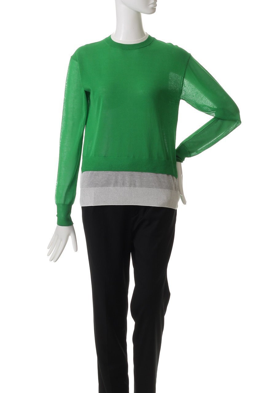 【ヒューエルミュージアム/hueLe Museum】の【hLM】レイヤードニット 人気、トレンドファッション・服の通販 founy(ファニー) 　ファッション　Fashion　レディースファッション　Fashion for Women　トップス・カットソー　Cut & Sew Tops　ニット　Knit Tops & Sweaters　カジュアルプルオーバー・ニットトップス　Pullovers & Knit Tops / Casual Pullovers　シアー　Sheer, See-Through　フィット　Fit, Slim Fit　フロント　Front, Front Design　ベーシック　Basic, Essential　ボトム　Bottoms, Lower Wear　other-2|ID: prp329100004446208 ipo3291000000032948545