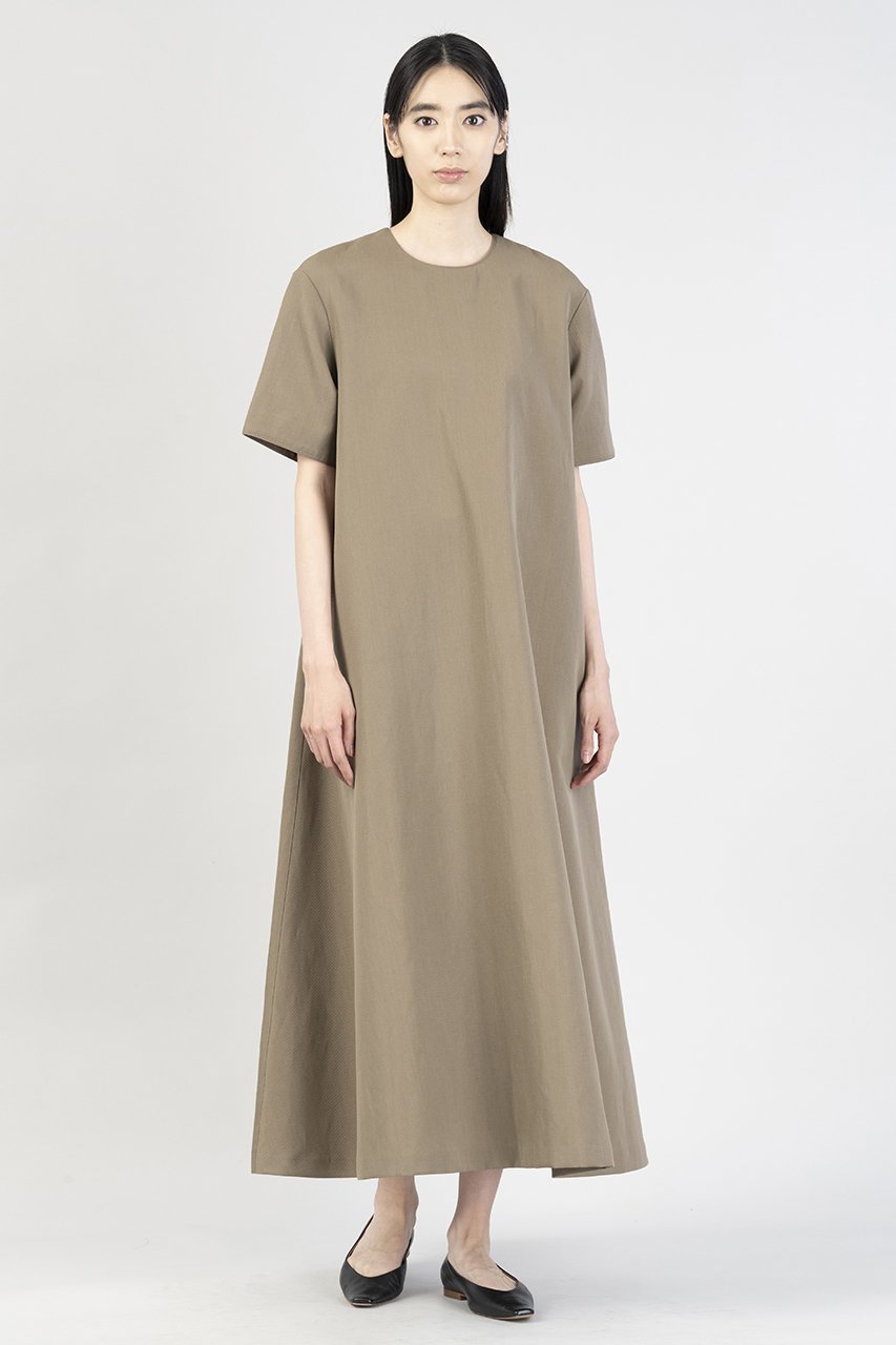 【エステータ/esteta】のウールリネン半袖フレアワンピース 人気、トレンドファッション・服の通販 founy(ファニー) 　ファッション　Fashion　レディースファッション　Fashion for Women　ワンピース　Dresses　チュニック　Tunic Tops & Dresses　エレガント 上品　Elegant　シンプル　Simple, Minimal　チュニック　Tunic, Long Top　フレア　Flare, Flared　リネン　Linen, Linen Fabric　ロング　Long, Long-Length　半袖　Short Sleeve, Half Sleeve　other-7|ID: prp329100004446216 ipo3291000000032868777