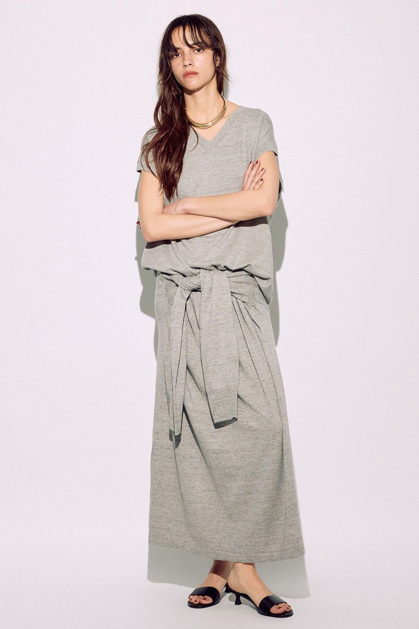 【ブリル/BRILL】のニットスリーブデザインスカート 人気、トレンドファッション・服の通販 founy(ファニー) 　ファッション　Fashion　レディースファッション　WOMEN　スカート　Skirt　ロングスカート　Long Skirt　おすすめ　Recommend　イタリア　Italy　セットアップ　Set Up　フォルム　Form　フレア　Flare　フレンチ　French　リネン　Linen　ロング　Long　NEW・新作・新着・新入荷　New Arrivals　other-4|ID: prp329100004446218 ipo3291000000031254887