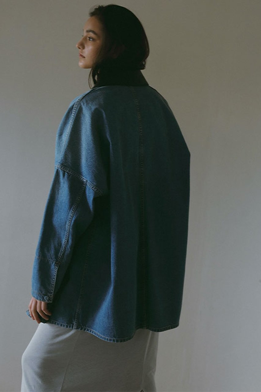 【エトレトウキョウ/ETRE TOKYO】のコンビネックワークディティールジャケット 人気、トレンドファッション・服の通販 founy(ファニー) 　ファッション　Fashion　レディースファッション　WOMEN　アウター　Coat Outerwear　ジャケット　Jackets　おすすめ　Recommend　コンビ　Combination　ジャケット　Jacket　スリーブ　Sleeve　デニム　Denim　フェイクレザー　Faux Leather　フェミニン　Feminine　フロント　Front　ミックス　Mix　ロング　Long　ワイド　Wide　ワーク　Work　ヴィンテージ　Vintage　定番　Standard　other-2|ID: prp329100004447275 ipo3291000000031254253