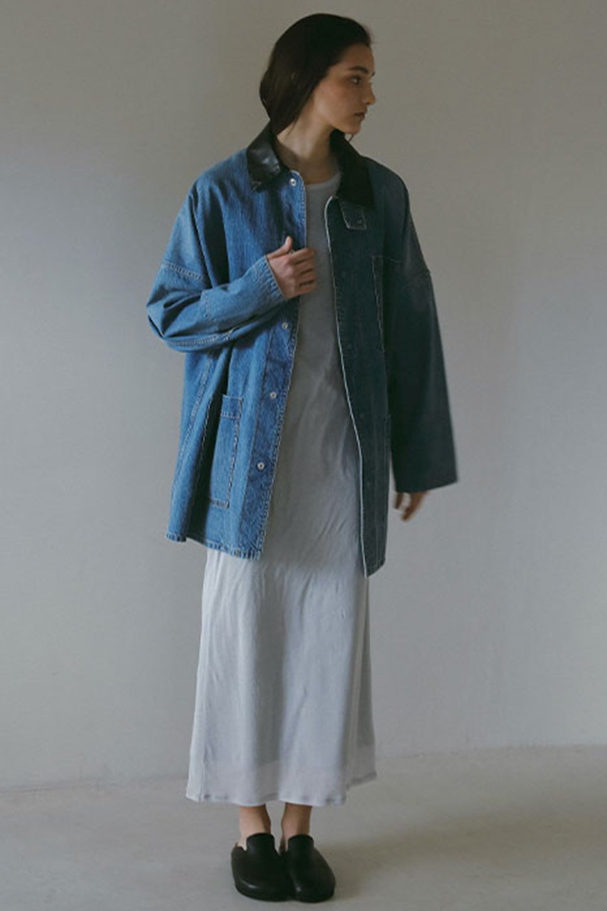 【エトレトウキョウ/ETRE TOKYO】のコンビネックワークディティールジャケット 人気、トレンドファッション・服の通販 founy(ファニー) 　ファッション　Fashion　レディースファッション　WOMEN　アウター　Coat Outerwear　ジャケット　Jackets　おすすめ　Recommend　コンビ　Combination　ジャケット　Jacket　スリーブ　Sleeve　デニム　Denim　フェイクレザー　Faux Leather　フェミニン　Feminine　フロント　Front　ミックス　Mix　ロング　Long　ワイド　Wide　ワーク　Work　ヴィンテージ　Vintage　定番　Standard　other-3|ID: prp329100004447275 ipo3291000000031254255