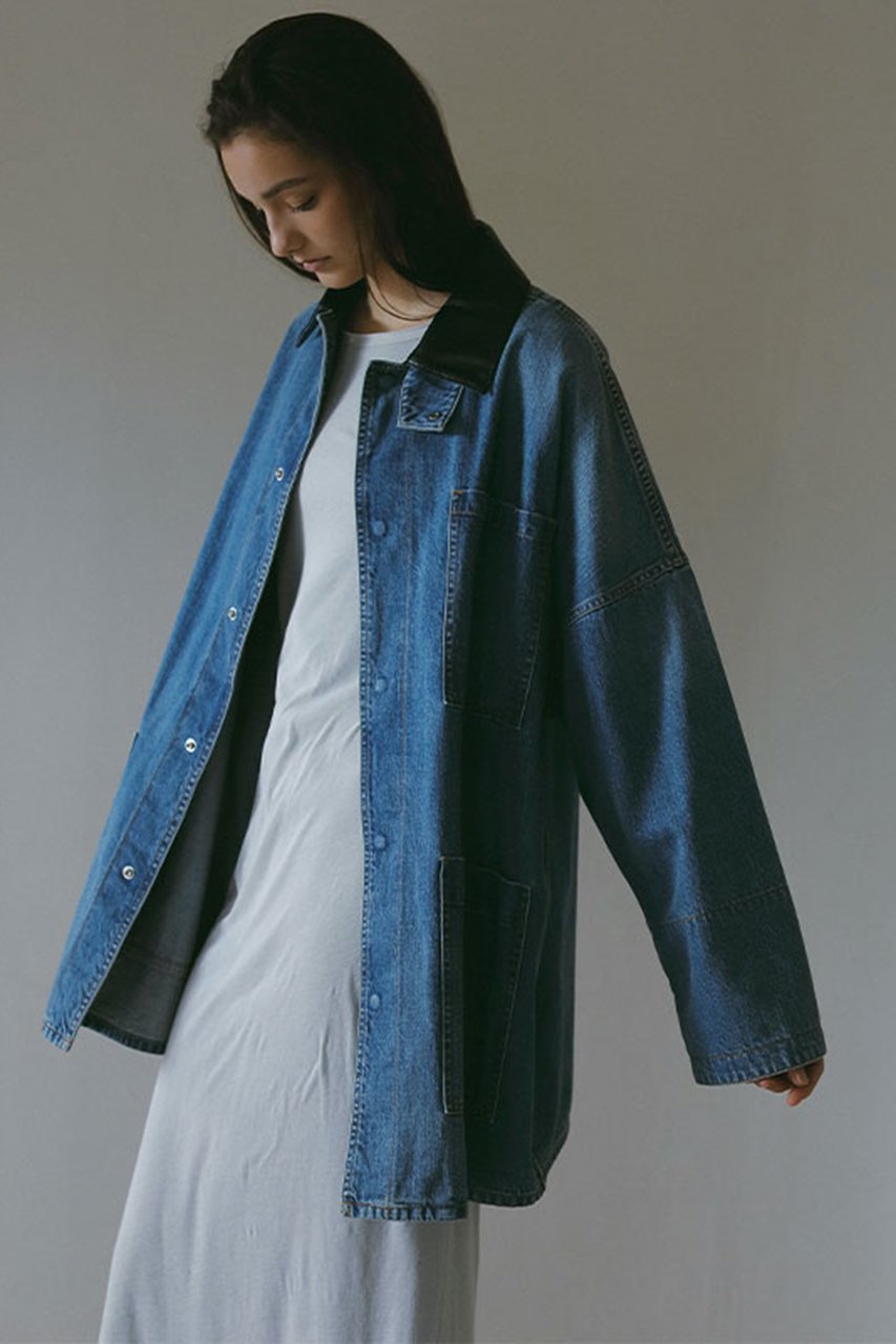 【エトレトウキョウ/ETRE TOKYO】のコンビネックワークディティールジャケット 人気、トレンドファッション・服の通販 founy(ファニー) 　ファッション　Fashion　レディースファッション　WOMEN　アウター　Coat Outerwear　ジャケット　Jackets　おすすめ　Recommend　コンビ　Combination　ジャケット　Jacket　スリーブ　Sleeve　デニム　Denim　フェイクレザー　Faux Leather　フェミニン　Feminine　フロント　Front　ミックス　Mix　ロング　Long　ワイド　Wide　ワーク　Work　ヴィンテージ　Vintage　定番　Standard　other-5|ID: prp329100004447275 ipo3291000000031325325