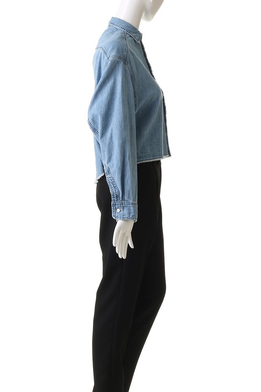【アッパー ハイツ/upper hights】のTHE CROPPED DENIM SH 人気、トレンドファッション・服の通販 founy(ファニー) 　ファッション　Fashion　レディースファッション　WOMEN　トップス・カットソー　Tops/Tshirt　シャツ/ブラウス　Shirts/Blouses　クロップド　Cropped　スリーブ　Sleeve　デニム　Denim　フリンジ　Fringe　ボックス　Box　ヨーク　Yoke　ロング　Long　ワイド　Wide　人気　Popularity　夏　Summer　NEW・新作・新着・新入荷　New Arrivals　other-3|ID: prp329100004447278 ipo3291000000031254279
