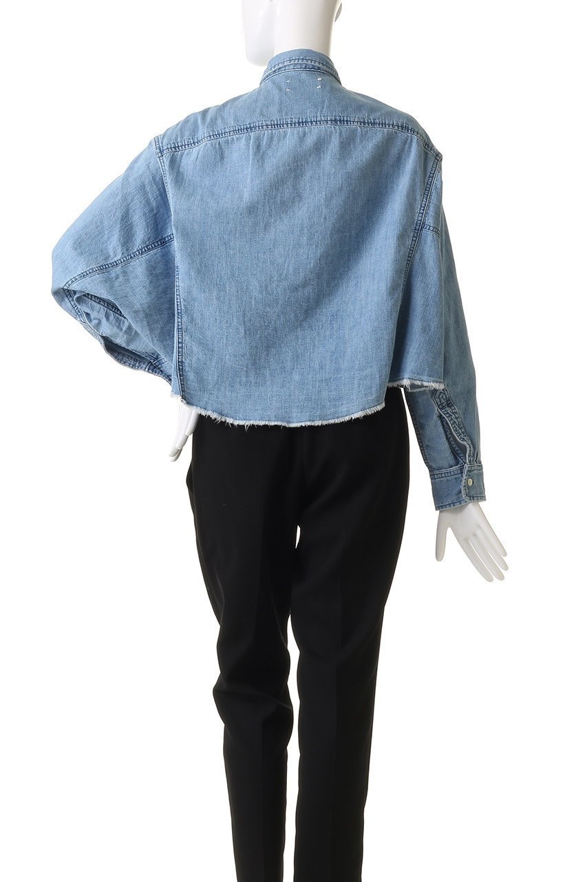 【アッパー ハイツ/upper hights】のTHE CROPPED DENIM SH 人気、トレンドファッション・服の通販 founy(ファニー) 　ファッション　Fashion　レディースファッション　WOMEN　トップス・カットソー　Tops/Tshirt　シャツ/ブラウス　Shirts/Blouses　クロップド　Cropped　スリーブ　Sleeve　デニム　Denim　フリンジ　Fringe　ボックス　Box　ヨーク　Yoke　ロング　Long　ワイド　Wide　人気　Popularity　夏　Summer　NEW・新作・新着・新入荷　New Arrivals　other-4|ID: prp329100004447278 ipo3291000000031254281
