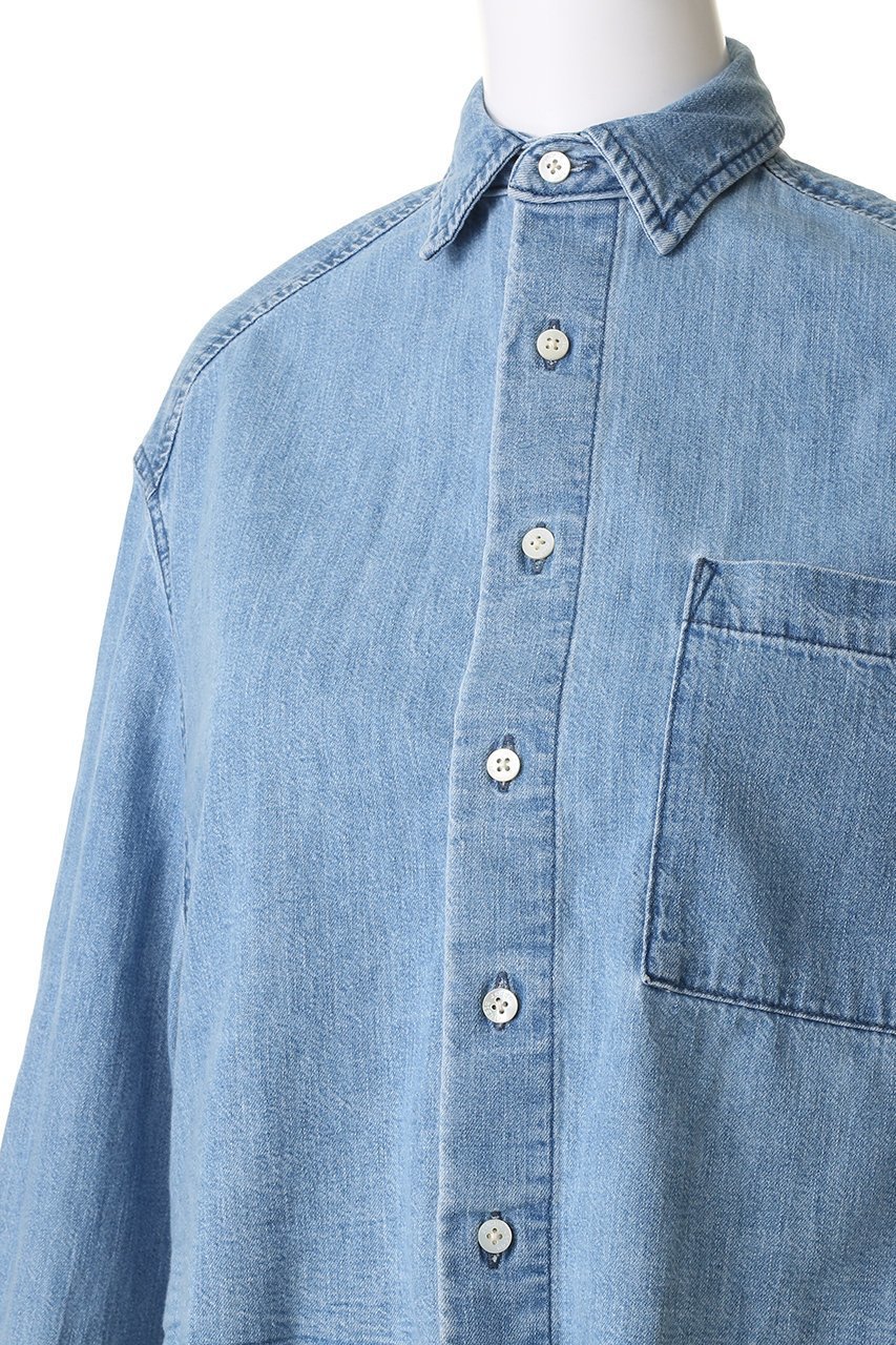 【アッパー ハイツ/upper hights】のTHE CROPPED DENIM SH 人気、トレンドファッション・服の通販 founy(ファニー) 　ファッション　Fashion　レディースファッション　WOMEN　トップス・カットソー　Tops/Tshirt　シャツ/ブラウス　Shirts/Blouses　クロップド　Cropped　スリーブ　Sleeve　デニム　Denim　フリンジ　Fringe　ボックス　Box　ヨーク　Yoke　ロング　Long　ワイド　Wide　人気　Popularity　夏　Summer　NEW・新作・新着・新入荷　New Arrivals　other-5|ID: prp329100004447278 ipo3291000000031325331