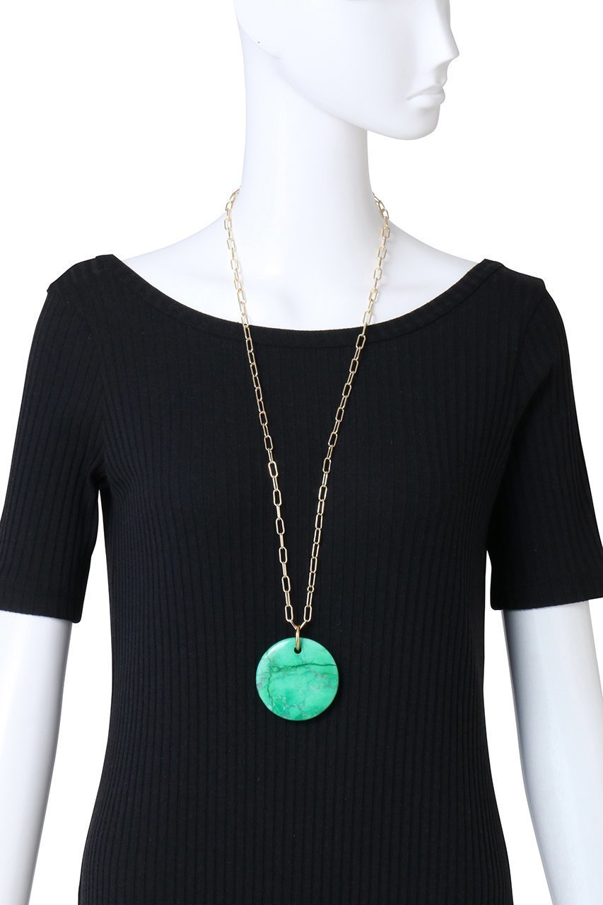 【バイ サン スワサント キャトル パリ/by 164 PARIS】のTURQUOISEストーンロングネックレス 人気、トレンドファッション・服の通販 founy(ファニー) 　ファッション　Fashion　レディースファッション　WOMEN　ジュエリー　Jewelry　ネックレス　Necklaces　シンプル　Simple　ターコイズ　Turquoise　チェーン　Chain　デニム　Denim　ネックレス　Necklace　ロング　Long　再入荷　Restock/Back In Stock/Re Arrival　other-3|ID: prp329100004447293 ipo3291000000031254377