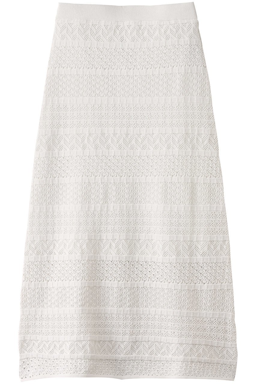 【スリー ドッツ/three dots】のストライプ レーススカート インテリア・キッズ・メンズ・レディースファッション・服の通販 founy(ファニー) ファッション Fashion レディースファッション Fashion for Women スカート Skirts ロングスカート Long Skirts / Maxi & Midi Skirts シンプル Simple, Minimal ストライプ Stripe, Striped Pattern パターン Pattern, Design Print レース Lace, Lace Fabric ロング Long, Long-Length エレガント 上品 Elegant オフホワイト|ID: prp329100004447304 ipo3291000000035056841