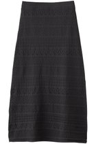 【スリー ドッツ/three dots】のストライプ レーススカート ソフトブラック|ID:prp329100004447304