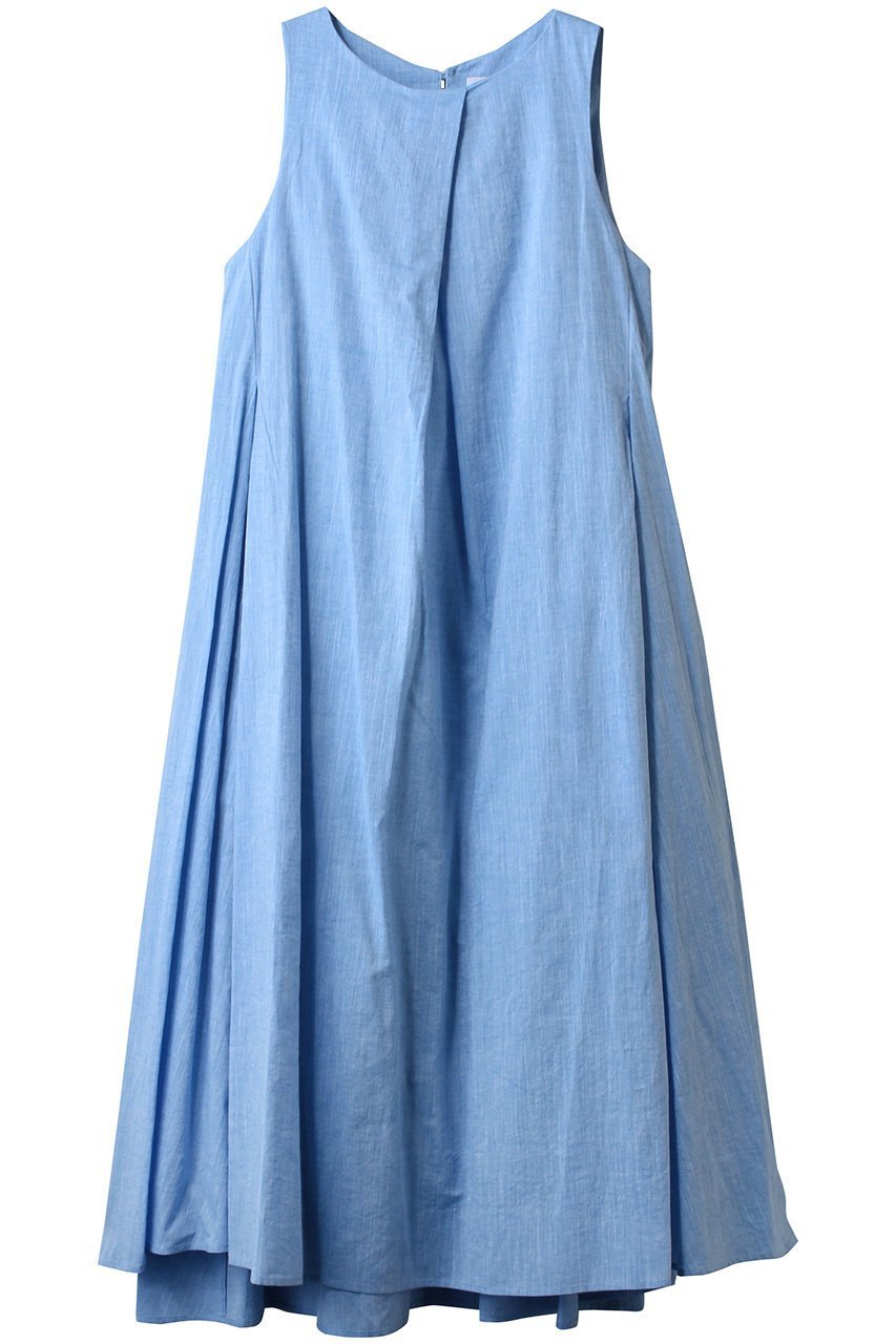 【スリー ドッツ/three dots】のコットンリネン ドレス インテリア・キッズ・メンズ・レディースファッション・服の通販 founy(ファニー) 　ファッション　Fashion　レディースファッション　Fashion for Women　トップス・カットソー　Cut & Sew Tops　ニット　Knit Tops & Sweaters　カジュアルプルオーバー・ニットトップス　Pullovers & Knit Tops / Casual Pullovers　ワンピース　Dresses　フォーマル・パーティードレス・結婚式用ドレス　Elegant & Casual Dresses　シアー　Sheer, See-Through　ドレス　Dress, One-Piece　ノースリーブ　Sleeveless, No-Sleeve　パーティ　Party, Party Style　フレア　Flare, Flared　リネン　Linen, Linen Fabric　ライトブルー|ID: prp329100004447305 ipo3291000000035560008