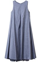 【スリー ドッツ/three dots】のコットンリネン ドレス ネイビー|ID:prp329100004447305