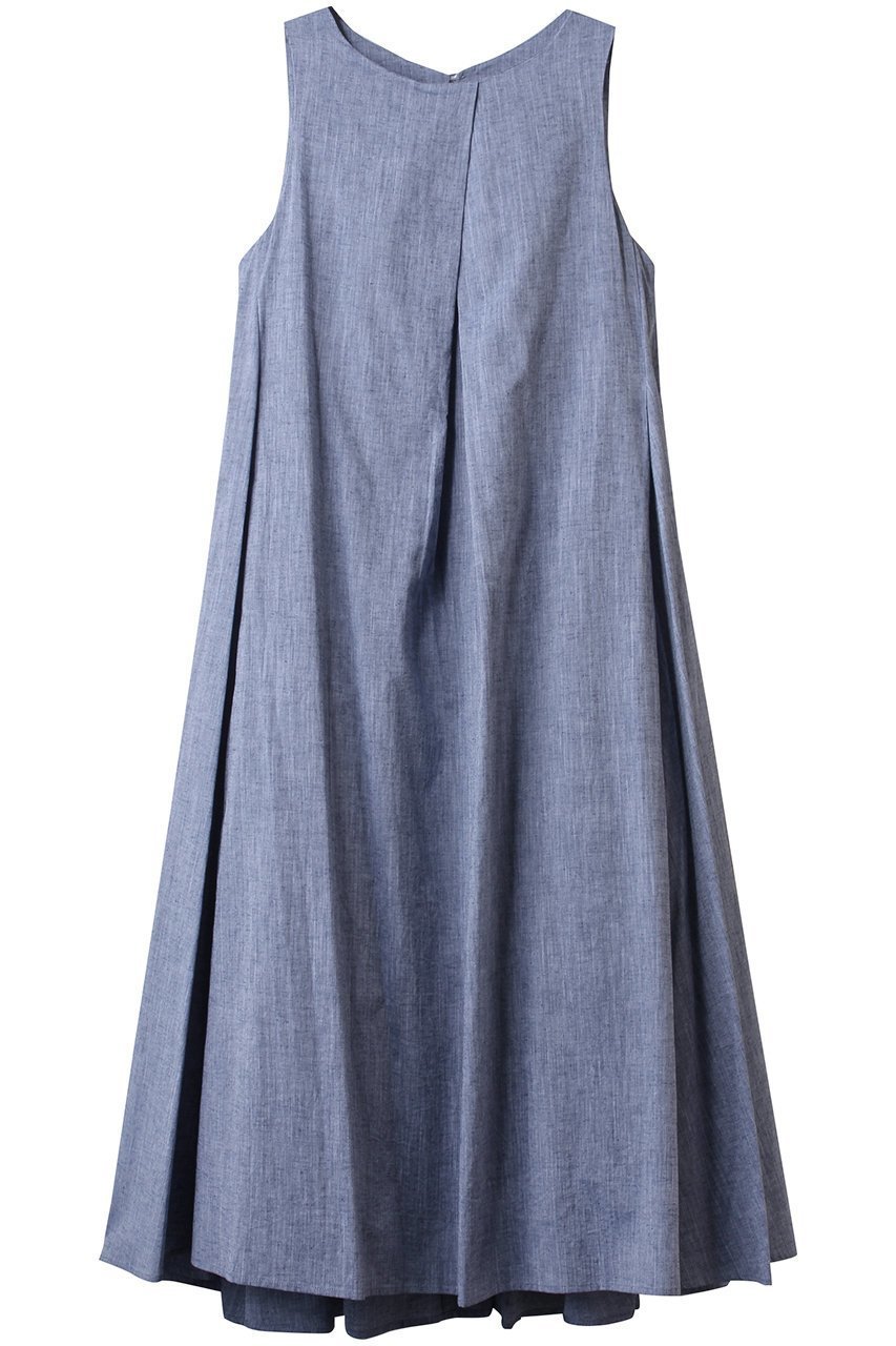 【スリー ドッツ/three dots】のコットンリネン ドレス インテリア・キッズ・メンズ・レディースファッション・服の通販 founy(ファニー) 　ファッション　Fashion　レディースファッション　Fashion for Women　トップス・カットソー　Cut & Sew Tops　ニット　Knit Tops & Sweaters　カジュアルプルオーバー・ニットトップス　Pullovers & Knit Tops / Casual Pullovers　ワンピース　Dresses　フォーマル・パーティードレス・結婚式用ドレス　Elegant & Casual Dresses　シアー　Sheer, See-Through　ドレス　Dress, One-Piece　ノースリーブ　Sleeveless, No-Sleeve　パーティ　Party, Party Style　フレア　Flare, Flared　リネン　Linen, Linen Fabric　ネイビー|ID: prp329100004447305 ipo3291000000035560009