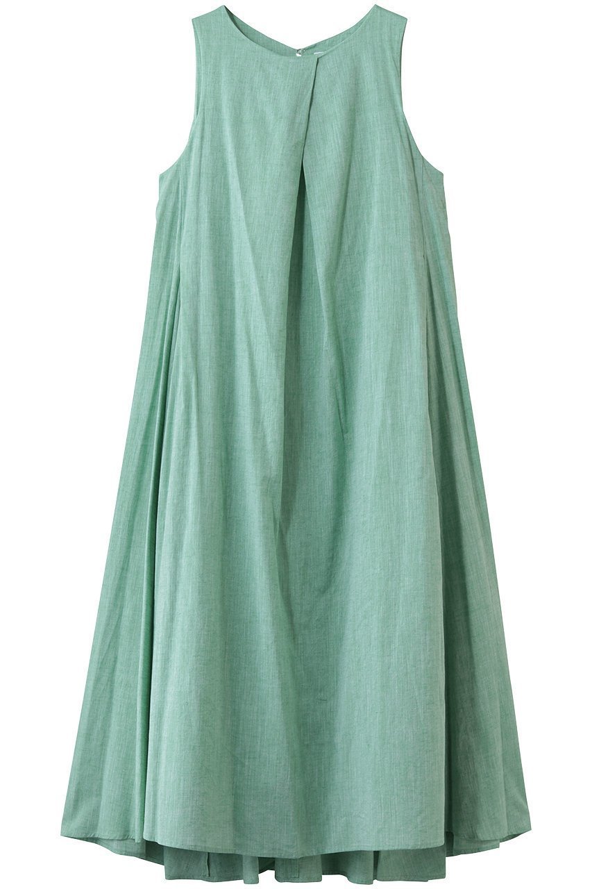 【スリー ドッツ/three dots】のコットンリネン ドレス インテリア・キッズ・メンズ・レディースファッション・服の通販 founy(ファニー) 　ファッション　Fashion　レディースファッション　Fashion for Women　トップス・カットソー　Cut & Sew Tops　ニット　Knit Tops & Sweaters　カジュアルプルオーバー・ニットトップス　Pullovers & Knit Tops / Casual Pullovers　ワンピース　Dresses　フォーマル・パーティードレス・結婚式用ドレス　Elegant & Casual Dresses　シアー　Sheer, See-Through　ドレス　Dress, One-Piece　ノースリーブ　Sleeveless, No-Sleeve　パーティ　Party, Party Style　フレア　Flare, Flared　リネン　Linen, Linen Fabric　再入荷　Restock / Back in Stock　グリーン|ID: prp329100004447305 ipo3291000000036623773