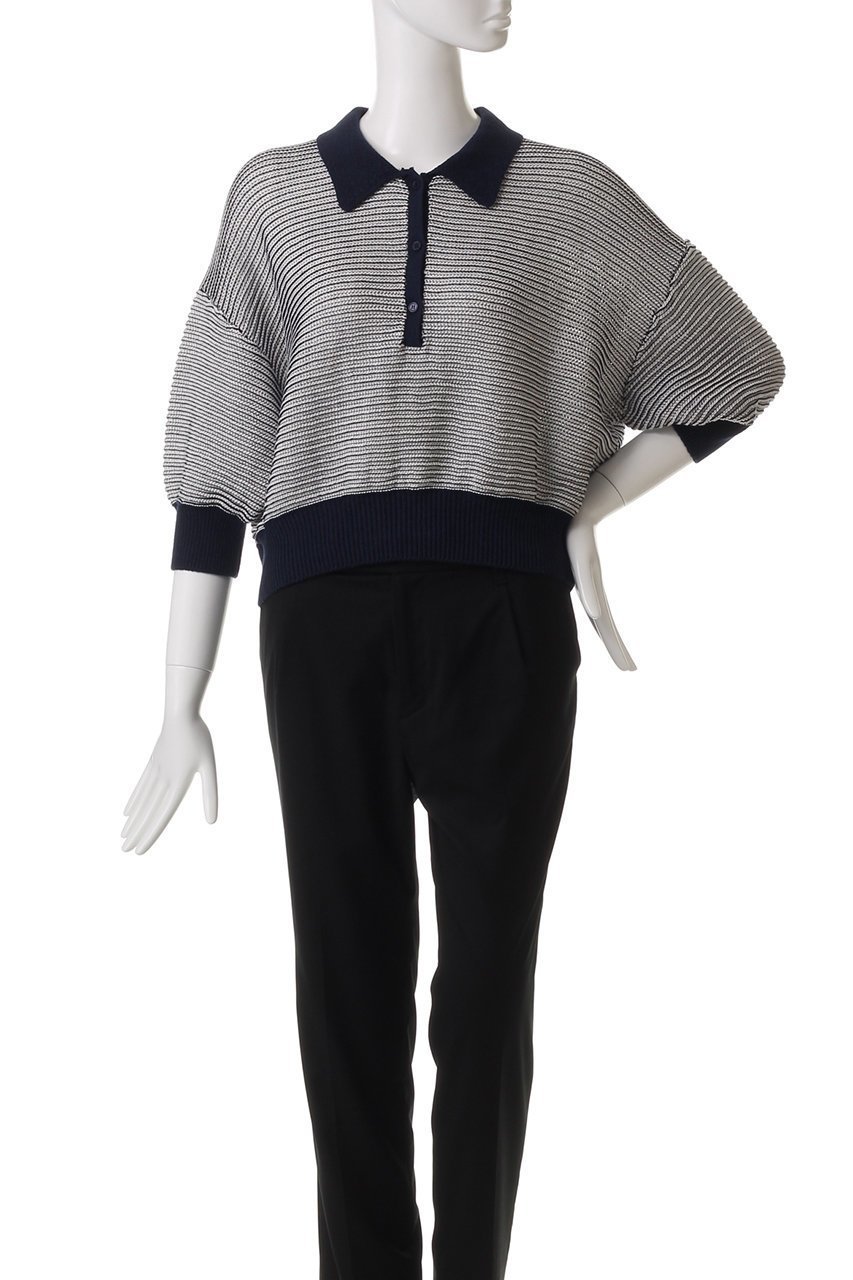 【スリー ドッツ/three dots】のメッシュ ハイツイストコットン ポロ 人気、トレンドファッション・服の通販 founy(ファニー) 　ファッション　Fashion　レディースファッション　WOMEN　トップス・カットソー　Tops/Tshirt　ニット　Knit Tops　プルオーバー　Pullover　エレガント 上品　Elegant　シンプル　Simple　バランス　Balance　ポロシャツ　Polo Shirt　メッシュ　Mesh　モダン　Modern　夏　Summer　NEW・新作・新着・新入荷　New Arrivals　春　Spring　S/S・春夏　Ss・Spring/Summer　other-2|ID: prp329100004447307 ipo3291000000031254467