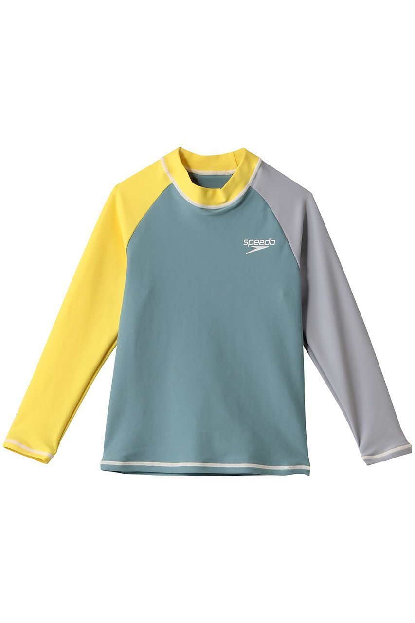【スピード/Speedo / KIDS】の【KIDS】キッズユニセックスラッシュガード インテリア・キッズ・メンズ・レディースファッション・服の通販 founy(ファニー) 　ファッション　Fashion　キッズファッション　Fashion for Kids　アウトドア　Outdoor Clothing　ストレッチ　Stretch, Stretchy Fabric　スポーツ　Sports, Activewear　ブロック　Block, Solid Block Pattern　イエロー|ID: prp329100004448370 ipo3291000000032842927