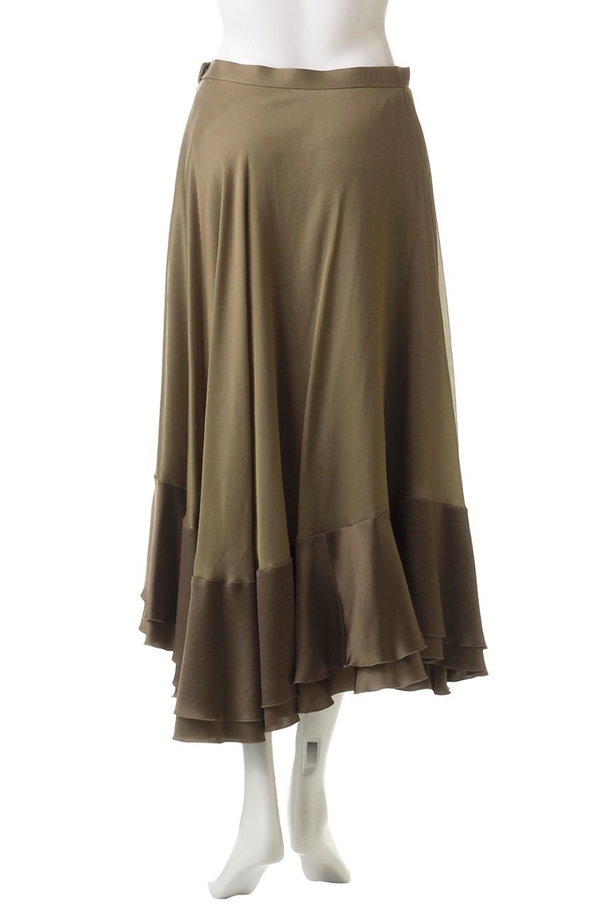 【エステータ/esteta】のドレープサテンフレアスカート 人気、トレンドファッション・服の通販 founy(ファニー) 　ファッション　Fashion　レディースファッション　WOMEN　スカート　Skirt　Aライン/フレアスカート　Flared A-Line Skirts　ロングスカート　Long Skirt　アシンメトリー　Asymmetry　エレガント 上品　Elegant　サテン　Satin　フレア　Flare　ロング　Long　other-4|ID: prp329100004448379 ipo3291000000031254182