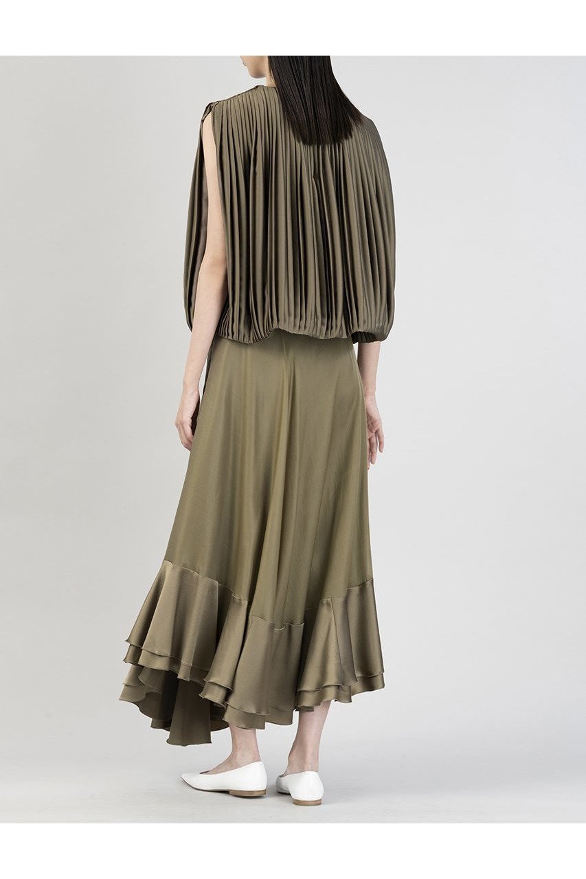 【エステータ/esteta】のドレープサテンフレアスカート 人気、トレンドファッション・服の通販 founy(ファニー) 　ファッション　Fashion　レディースファッション　WOMEN　スカート　Skirt　Aライン/フレアスカート　Flared A-Line Skirts　ロングスカート　Long Skirt　アシンメトリー　Asymmetry　エレガント 上品　Elegant　サテン　Satin　フレア　Flare　ロング　Long　other-7|ID: prp329100004448379 ipo3291000000031325307