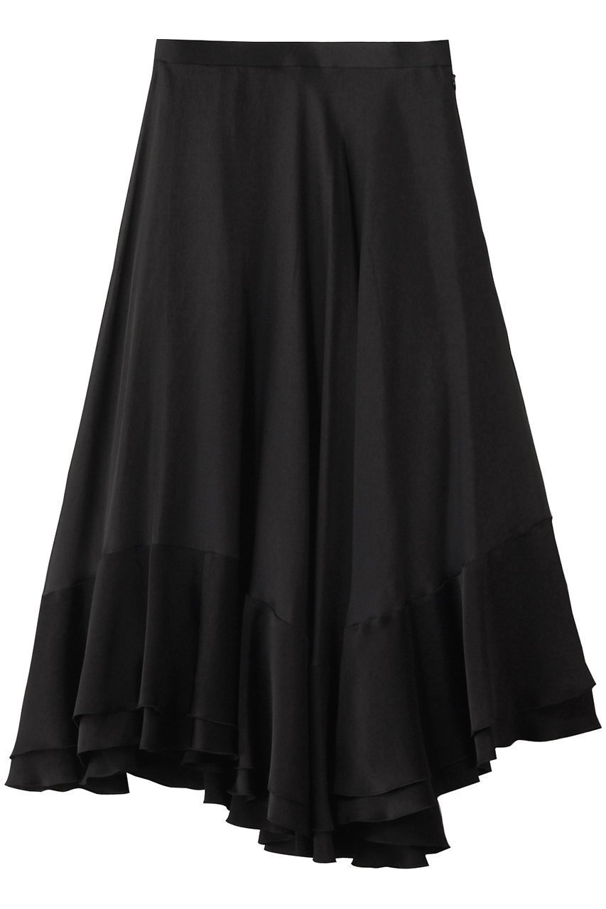 【エステータ/esteta】のドレープサテンフレアスカート 人気、トレンドファッション・服の通販 founy(ファニー) 　ファッション　Fashion　レディースファッション　Fashion for Women　スカート　Skirts　Aライン・フレアスカート　A-Line & Flared Skirts　ロングスカート　Long Skirts / Maxi & Midi Skirts　アシンメトリー　Asymmetrical Style　エレガント 上品　Elegant　サテン　Satin, Glossy Fabric　フレア　Flare, Flared　ロング　Long, Long-Length　 other-1|ID: prp329100004448379 ipo3291000000032824268