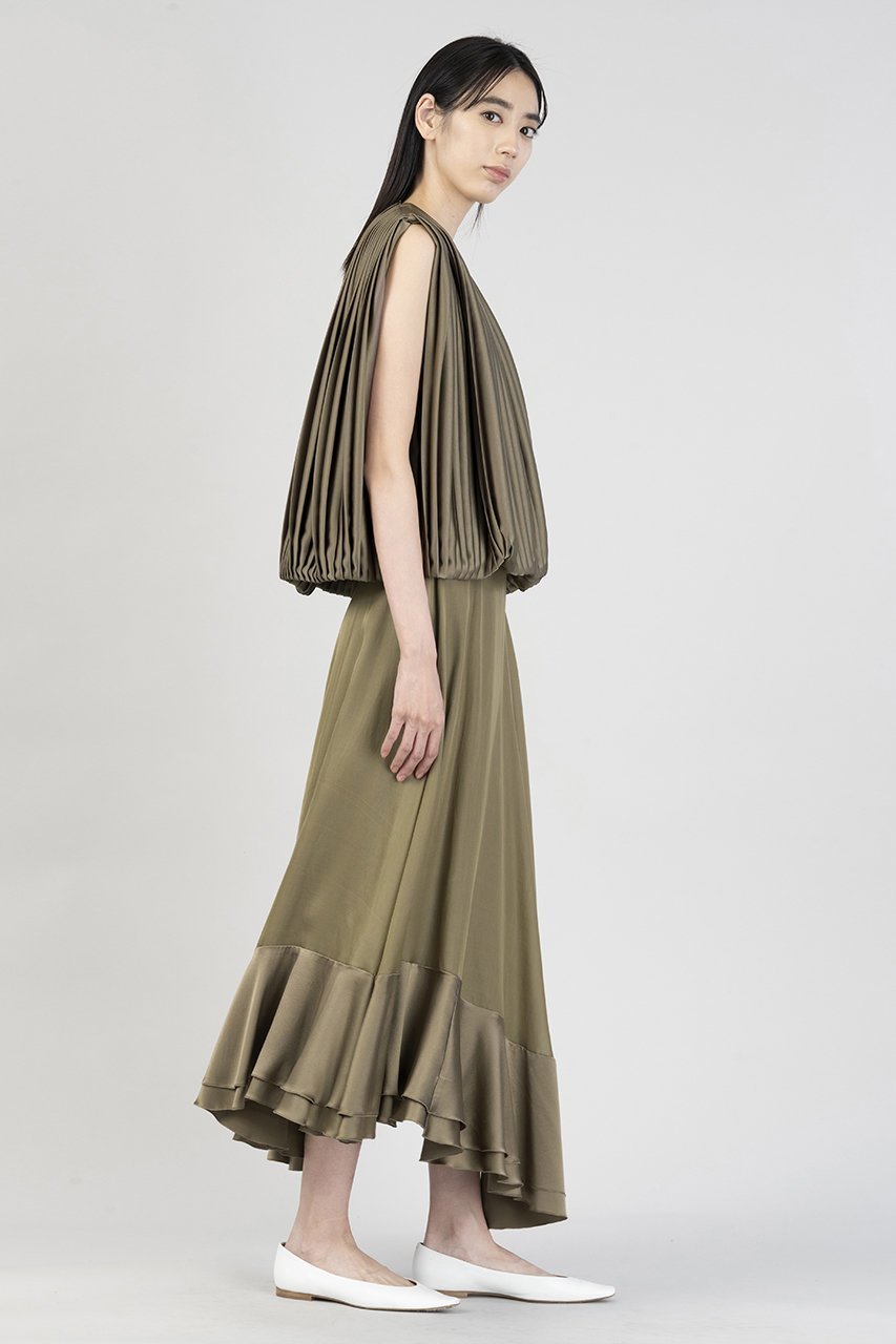 【エステータ/esteta】のドレープサテンフレアスカート 人気、トレンドファッション・服の通販 founy(ファニー) 　ファッション　Fashion　レディースファッション　Fashion for Women　スカート　Skirts　Aライン・フレアスカート　A-Line & Flared Skirts　ロングスカート　Long Skirts / Maxi & Midi Skirts　アシンメトリー　Asymmetrical Style　エレガント 上品　Elegant　サテン　Satin, Glossy Fabric　フレア　Flare, Flared　ロング　Long, Long-Length　other-6|ID: prp329100004448379 ipo3291000000032824275