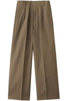 【エステータ/esteta】のウールリネンタックワイドパンツ カーキ|ID: prp329100004448380 ipo3291000000035068422