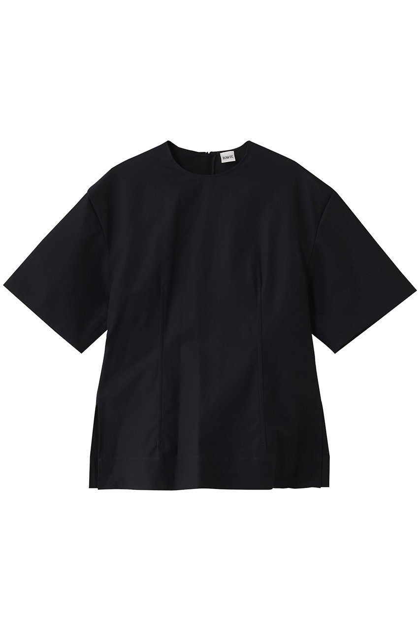 【バウト/BOWTE】のFINX COTTON ダブルクロースオーガン Tブラウス インテリア・キッズ・メンズ・レディースファッション・服の通販 founy(ファニー) 　ファッション　Fashion　レディースファッション　WOMEN　トップス・カットソー　Tops/Tshirt　シャツ/ブラウス　Shirts/Blouses　エレガント 上品　Elegant　ショート　Short　シルク　Silk　シンプル　Simple　スリット　Slit　スリーブ　Sleeve　ダブル　Double　フィット　Fit　再入荷　Restock/Back In Stock/Re Arrival　ダークネイビー|ID: prp329100004448382 ipo3291000000031104368