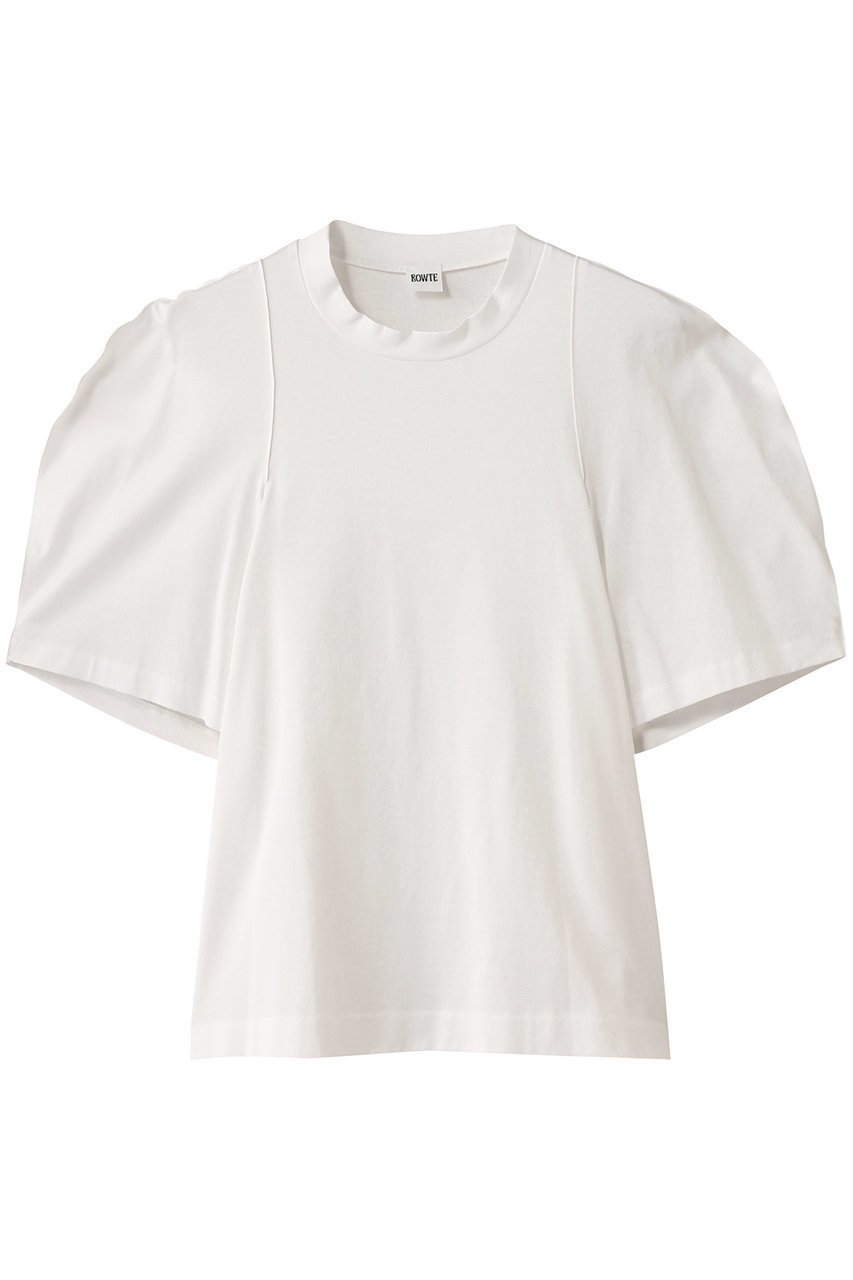 【バウト/BOWTE】のSUPIMA COTTON ジャージーサークルスリーブTシャツ インテリア・キッズ・メンズ・レディースファッション・服の通販 founy(ファニー) 　ファッション　Fashion　レディースファッション　Fashion for Women　トップス・カットソー　Cut & Sew Tops　シャツ・ブラウス・オフィスカジュアル　Elegant Blouses & Button-Ups　ロングTシャツ・Tシャツ　Longline T-Shirts & Tees　カットソー・ベーシックTシャツ　Cut-and-Sewn Tops / Stretch Tees & Basics　コンシャス　Conscious, Bodycon　ショート　Short, Short Length　スリーブ　Sleeve, Long Sleeve / Short Sleeve　トレンド　Trend, Trending Now　ドレープ　Drape, Draping Fabric　ホワイト|ID: prp329100004448384 ipo3291000000032861682