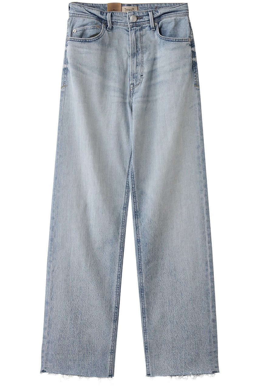 【ヤヌーク/YANUK】のボーイズストレート【LEA】 インテリア・キッズ・メンズ・レディースファッション・服の通販 founy(ファニー) 　ファッション　Fashion　レディースファッション　Fashion for Women　パンツ　Pants & Trousers　デニムパンツ・ジーンズ・美脚デニム　Denim Jeans & Pants　カットオフ　Cut-Off Design　ストレッチ　Stretch, Stretchy Fabric　ストレート　Straight, Straight Cut　デニム　Denim, Jeans Material　パターン　Pattern, Design Print　フィット　Fit, Slim Fit　ヴィンテージ　Vintage Style　カットオフフロスト|ID: prp329100004448388 ipo3291000000035758747