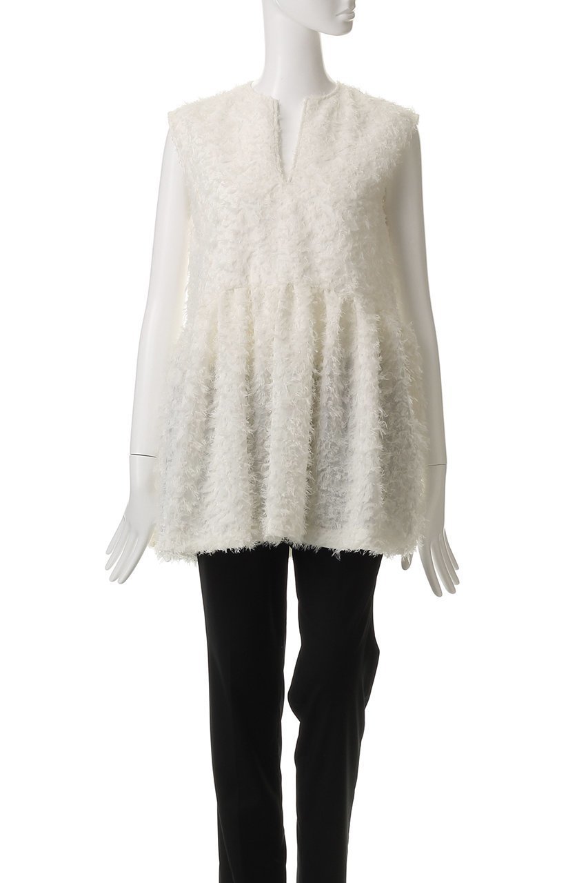 【ハー/HER.】のカットジャカードペプラムブラウス 人気、トレンドファッション・服の通販 founy(ファニー) 　ファッション　Fashion　レディースファッション　Fashion for Women　トップス・カットソー　Cut & Sew Tops　キャミソール&ノースリーブ　Camisoles & Sleeveless Tops　シャツ・ブラウス・オフィスカジュアル　Elegant Blouses & Button-Ups　おすすめ　Recommended / Our Picks　コンパクト　Compact, Small Size　ジャカード／ジャガード　Jacquard, Woven Pattern　セットアップ　Set-Up, Coordinated Outfit　ノースリーブ　Sleeveless, No-Sleeve　ペプラム　Peplum, Flared Hem　ワイド　Wide, Wide Fit　other-2|ID: prp329100004449454 ipo3291000000032648723