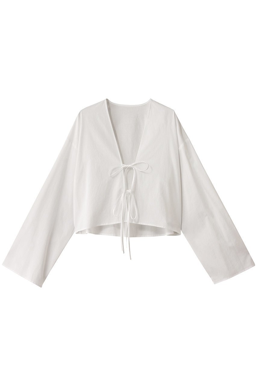 【ハー/HER.】のリボンブラウス インテリア・キッズ・メンズ・レディースファッション・服の通販 founy(ファニー) 　ファッション　Fashion　レディースファッション　Fashion for Women　トップス・カットソー　Cut & Sew Tops　シャツ・ブラウス・オフィスカジュアル　Elegant Blouses & Button-Ups　シンプル　Simple, Minimal　スリーブ　Sleeve, Long Sleeve / Short Sleeve　トレンド　Trend, Trending Now　リボン　Ribbon, Bow　ロング　Long, Long-Length　オフホワイト|ID: prp329100004449455 ipo3291000000032845782