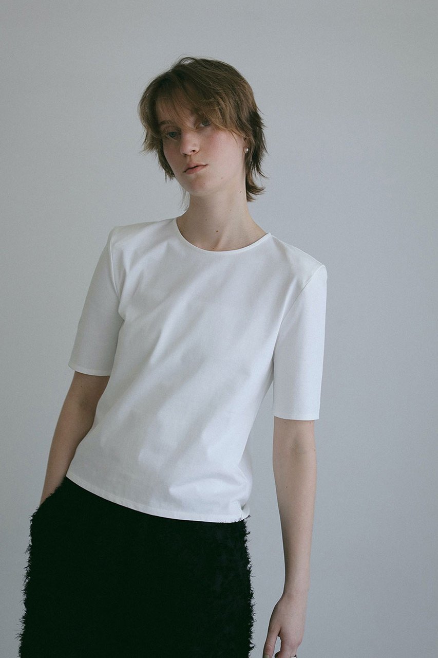 【ハー/HER.】のパワショルカットトップス 人気、トレンドファッション・服の通販 founy(ファニー) 　ファッション　Fashion　レディースファッション　Fashion for Women　トップス・カットソー　Cut & Sew Tops　シャツ・ブラウス・オフィスカジュアル　Elegant Blouses & Button-Ups　ロングTシャツ・Tシャツ　Longline T-Shirts & Tees　カットソー・ベーシックTシャツ　Cut-and-Sewn Tops / Stretch Tees & Basics　カットソー　Cut and Sewn Top　ショルダー　Shoulder, Shoulder Strap　ショート　Short, Short Length　シンプル　Simple, Minimal　スリーブ　Sleeve, Long Sleeve / Short Sleeve　other-7|ID: prp329100004449456 ipo3291000000032860507
