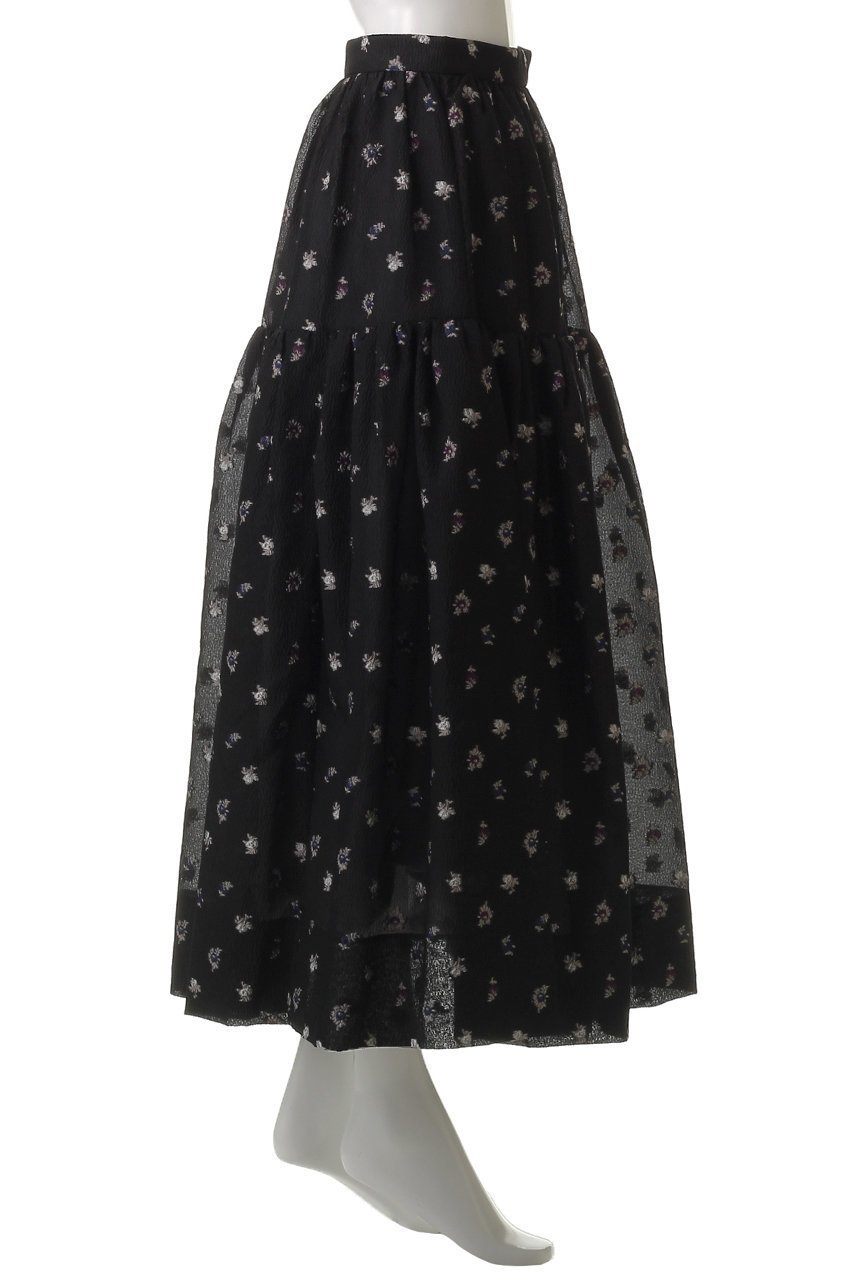 【ランバン オン ブルー/LANVIN en Bleu】のfleurettezジャガードスカート 人気、トレンドファッション・服の通販 founy(ファニー) 　ファッション　Fashion　レディースファッション　Fashion for Women　スカート　Skirts　ロングスカート　Long Skirts / Maxi & Midi Skirts　ギャザー　Gathered, Ruffled　シアー　Sheer, See-Through　シンプル　Simple, Minimal　ファブリック　Fabric, Textile　モダン　Modern, Contemporary　ロング　Long, Long-Length　other-3|ID: prp329100004449459 ipo3291000000032824299