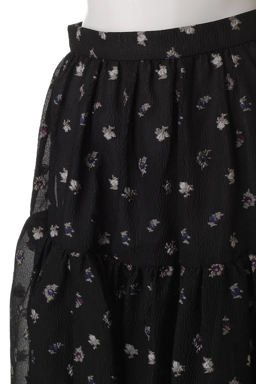 【ランバン オン ブルー/LANVIN en Bleu】のfleurettezジャガードスカート 人気、トレンドファッション・服の通販 founy(ファニー) 　ファッション　Fashion　レディースファッション　Fashion for Women　スカート　Skirts　ロングスカート　Long Skirts / Maxi & Midi Skirts　ギャザー　Gathered, Ruffled　シアー　Sheer, See-Through　シンプル　Simple, Minimal　ファブリック　Fabric, Textile　モダン　Modern, Contemporary　ロング　Long, Long-Length　other-5|ID: prp329100004449459 ipo3291000000032824301
