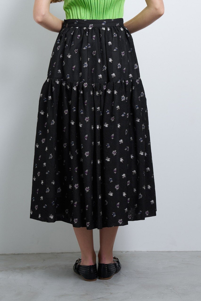 【ランバン オン ブルー/LANVIN en Bleu】のfleurettezジャガードスカート 人気、トレンドファッション・服の通販 founy(ファニー) 　ファッション　Fashion　レディースファッション　Fashion for Women　スカート　Skirts　ロングスカート　Long Skirts / Maxi & Midi Skirts　ギャザー　Gathered, Ruffled　シアー　Sheer, See-Through　シンプル　Simple, Minimal　ファブリック　Fabric, Textile　モダン　Modern, Contemporary　ロング　Long, Long-Length　other-6|ID: prp329100004449459 ipo3291000000032824302