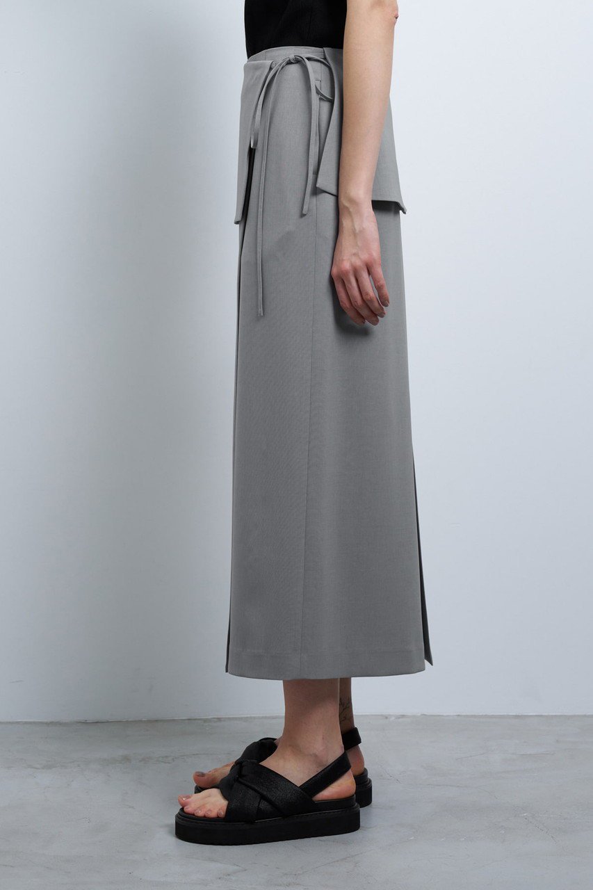【ランバン オン ブルー/LANVIN en Bleu】のトリクシオンラップスカート 人気、トレンドファッション・服の通販 founy(ファニー) 　ファッション　Fashion　レディースファッション　WOMEN　スカート　Skirt　ロングスカート　Long Skirt　おすすめ　Recommend　スリット　Slit　ファブリック　Fabric　ペプラム　Peplum　ロング　Long　other-2|ID: prp329100004449460 ipo3291000000031588959