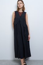 【ランバン オン ブルー/LANVIN en Bleu】のアシンメラッフルノースリーブワンピース ネイビー|ID:prp329100004449464