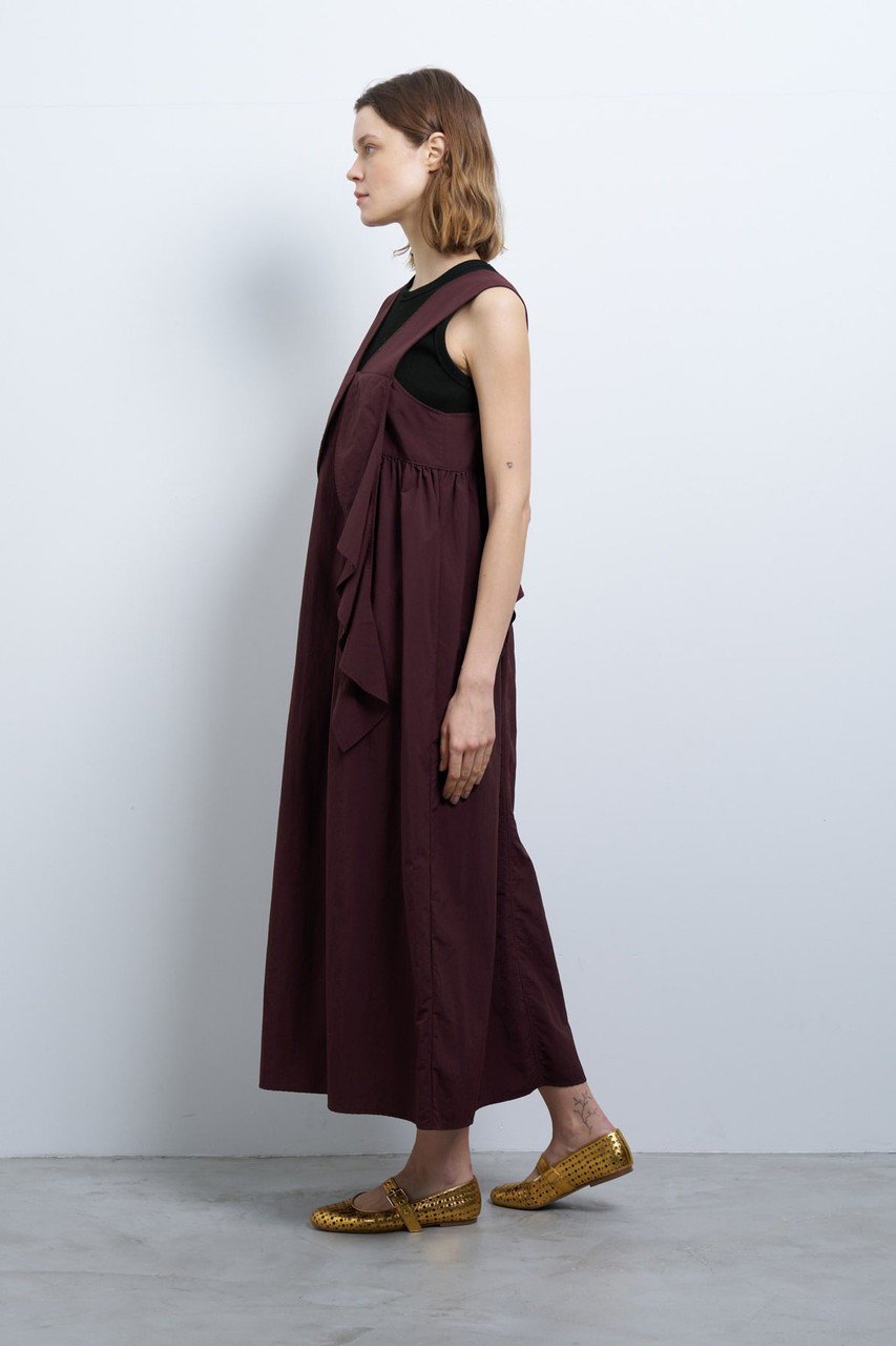 【ランバン オン ブルー/LANVIN en Bleu】のアシンメラッフルノースリーブワンピース 人気、トレンドファッション・服の通販 founy(ファニー) 　ファッション　Fashion　レディースファッション　Fashion for Women　ワンピース　Dresses　チュニック　Tunic Tops & Dresses　アシンメトリー　Asymmetrical Style　チュニック　Tunic, Long Top　バランス　Balance, Style Balance　メランジ　Melange, Mixed Yarn　ラッフル　Ruffle, Frill　ロング　Long, Long-Length　other-6|ID: prp329100004449464 ipo3291000000032863328