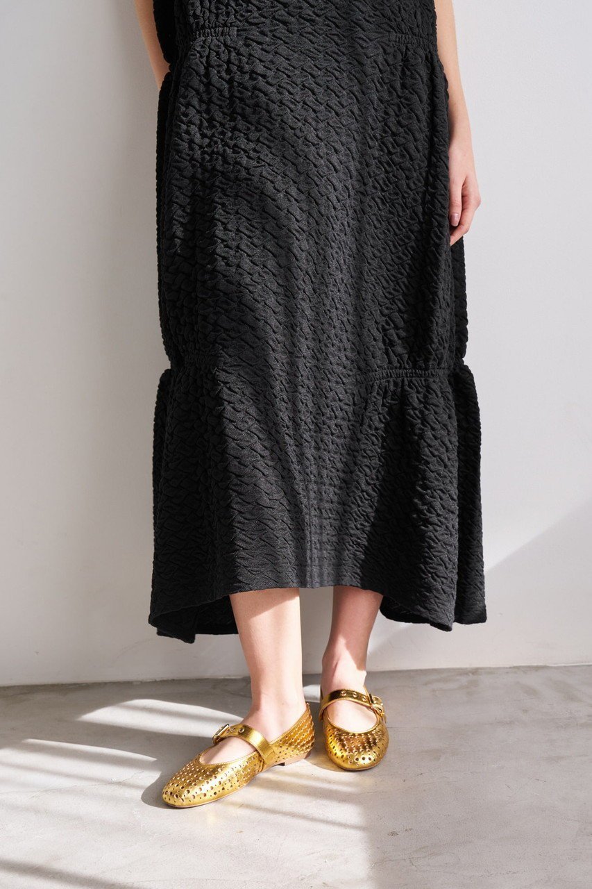 【ランバン オン ブルー/LANVIN en Bleu】のジャガードニットフレアワンピース 人気、トレンドファッション・服の通販 founy(ファニー) 　ファッション　Fashion　レディースファッション　WOMEN　ワンピース　Dress　チュニック　Tunic　ギャザー　Gather　シアー　Sheer　チュニック　Tunic　ファブリック　Fabric　フレア　Flare　ロング　Long　再入荷　Restock/Back In Stock/Re Arrival　other-8|ID: prp329100004449465 ipo3291000000031325262