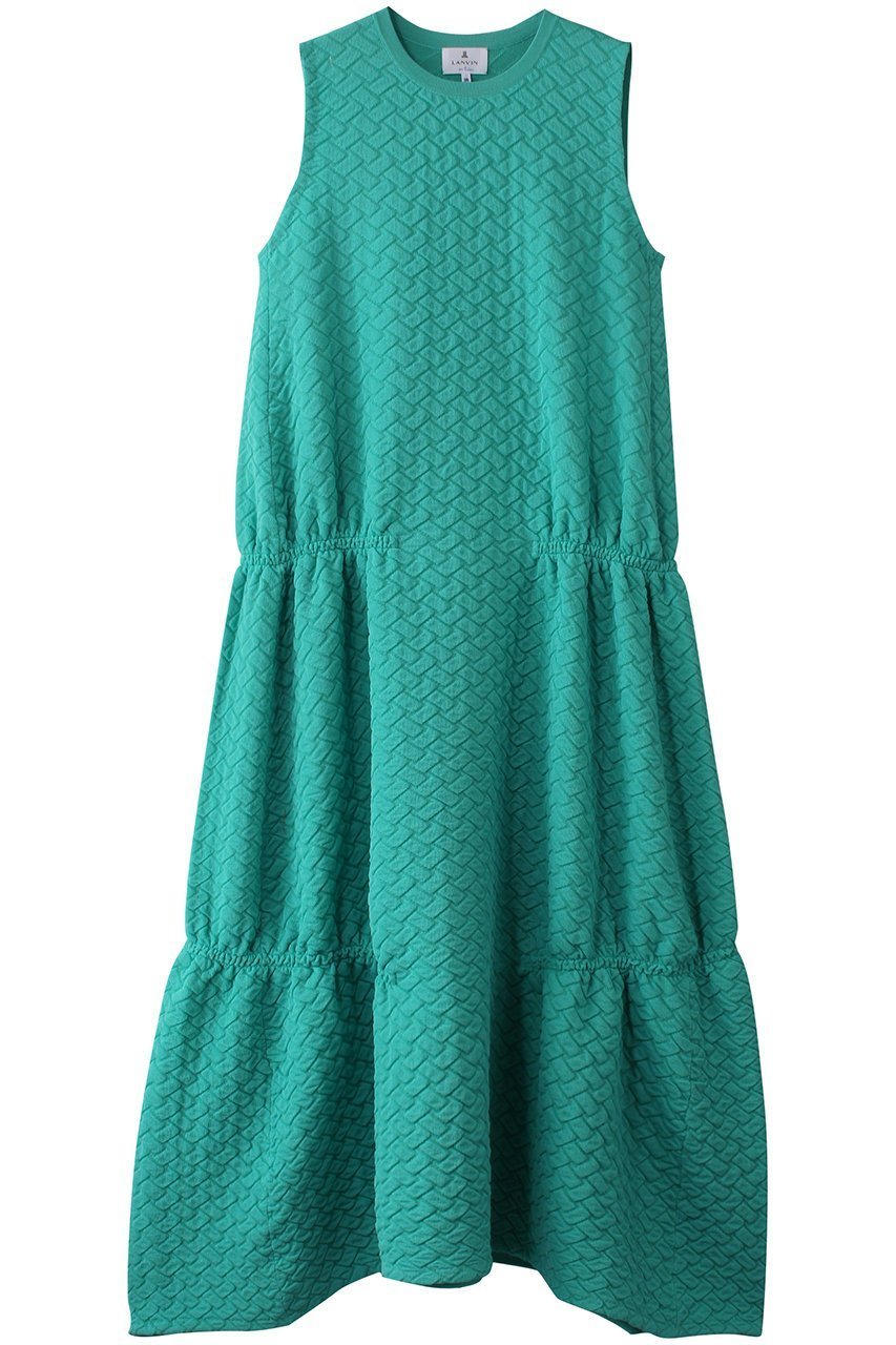 【ランバン オン ブルー/LANVIN en Bleu】のジャガードニットフレアワンピース 人気、トレンドファッション・服の通販 founy(ファニー) 　ファッション　Fashion　レディースファッション　Fashion for Women　ワンピース　Dresses　チュニック　Tunic Tops & Dresses　ギャザー　Gathered, Ruffled　シアー　Sheer, See-Through　チュニック　Tunic, Long Top　ファブリック　Fabric, Textile　フレア　Flare, Flared　ロング　Long, Long-Length　 other-1|ID: prp329100004449465 ipo3291000000032865718