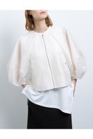 【ランバン オン ブルー/LANVIN en Bleu】の【ELLE SHOP先行販売】シアージップアップブルゾン 人気、トレンドファッション・服の通販 founy(ファニー) ファッション Fashion レディースファッション WOMEN アウター Coat Outerwear ジャケット Jackets ブルゾン Blouson/Jackets オーガンジー Organdy 軽量 Lightweight シルク Silk ジャケット Jacket パターン Pattern ファブリック Fabric ブルゾン Blouson ポケット Pocket 夏 Summer NEW・新作・新着・新入荷 New Arrivals |ID:prp329100004449466